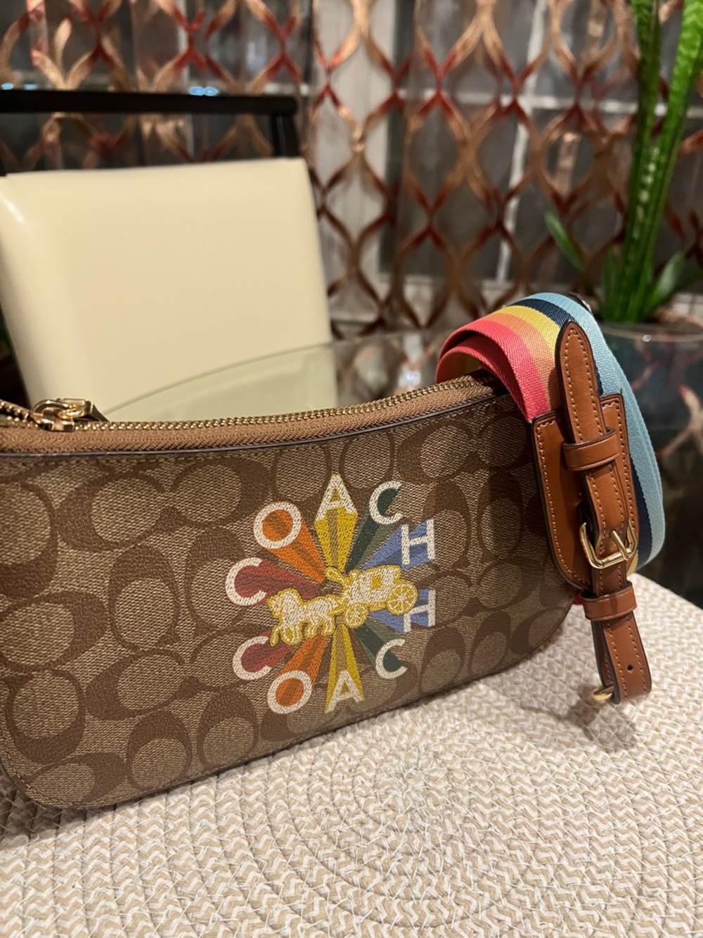Jes Bag - Signature Canvas With Coach Radial Rainbow